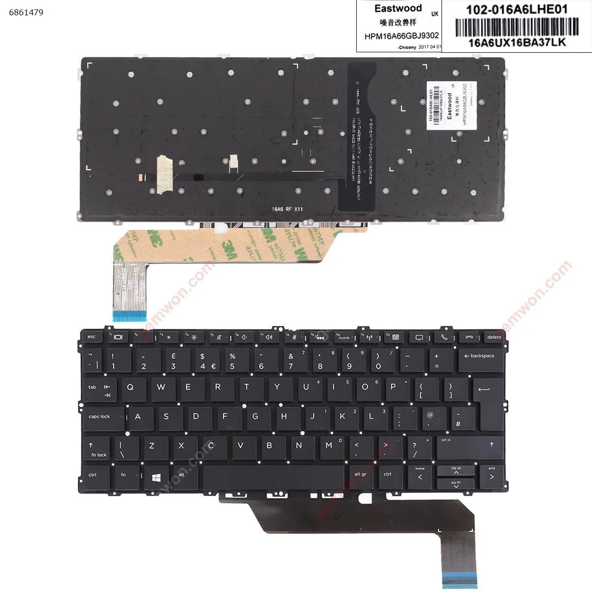 Picture of HP EliteBook 1030 G2 x360 BLACK （With Backlit Board，Win8）Version 2