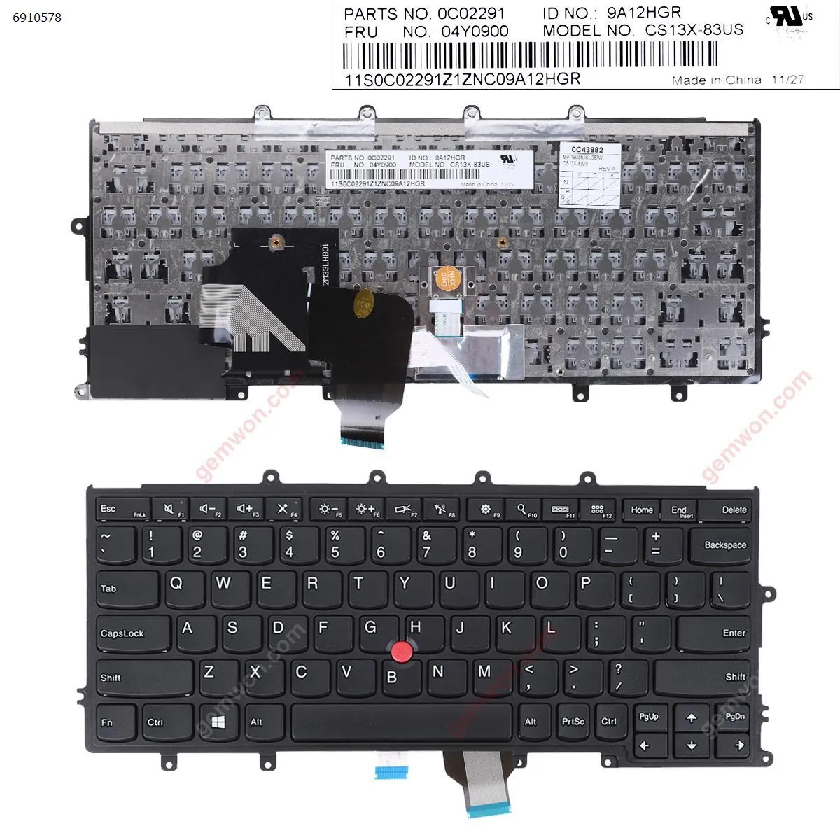 Picture of IBM Thinkpad X240 X240S X250 X260 BLACK FRAME BLACK(For Win8,With Point Compatible with X270 )OEM