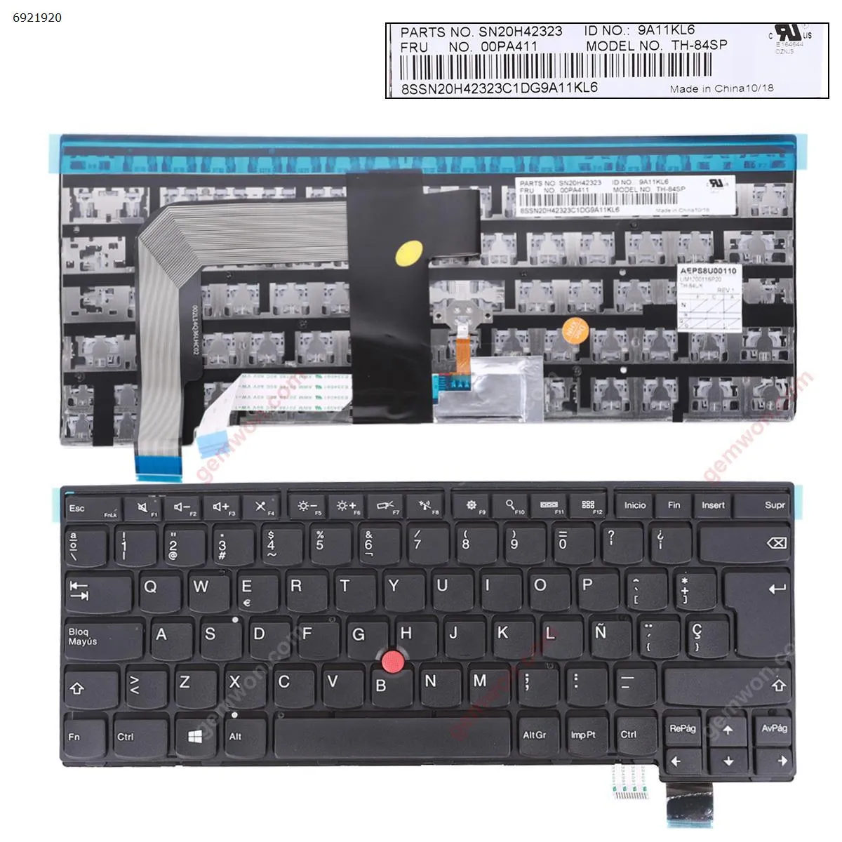 Picture of Lenovo Thinkpad T460P T470P BLACK FRAME BLACK ( with point stick win8 )OEM