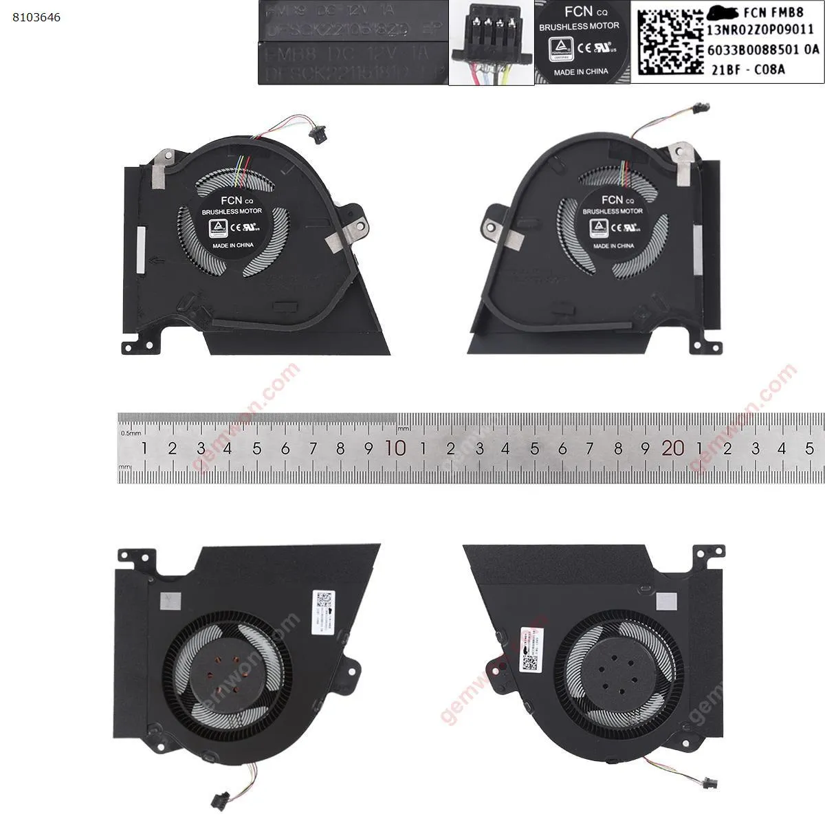 Picture of ASUS ROG Zephyrus Duo 15 GX550 CPU+GPU fan.（ORG）