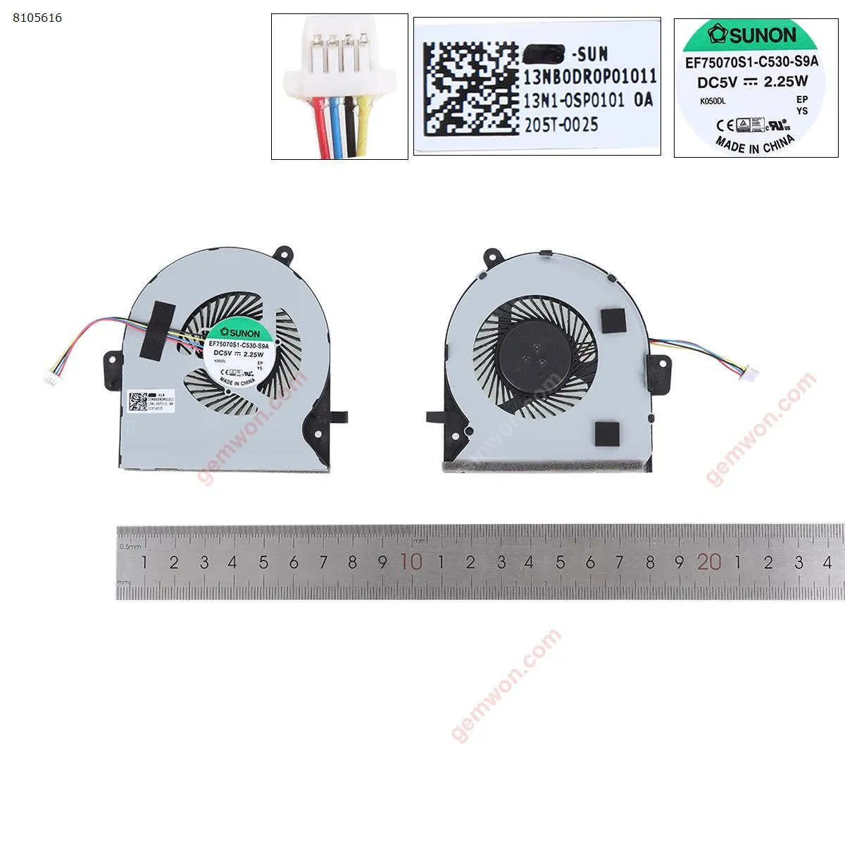Picture of ASUS ROG Strix GL502VM ZX60V FX60VM S5VM（CPU fan）ORG Thin Thickness：10MM
