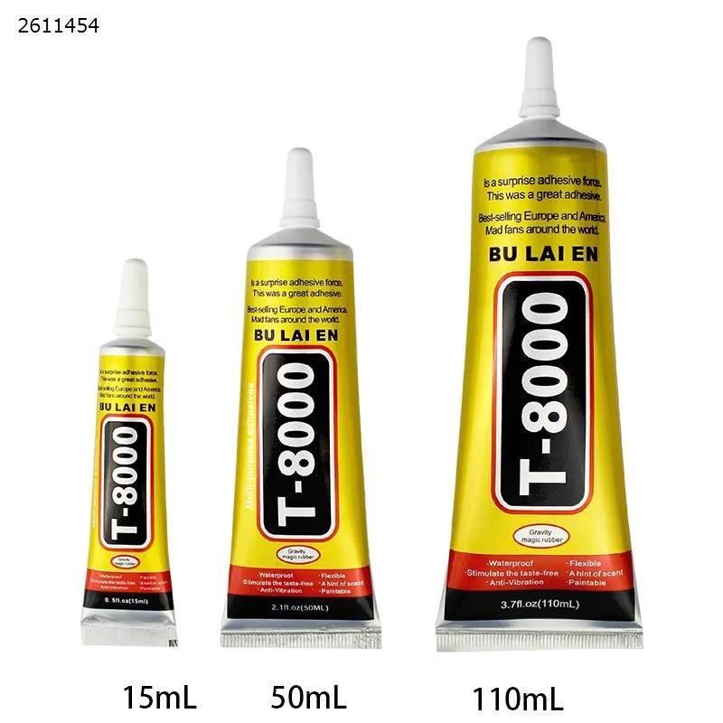 Picture of Repair mobile phone case screen sticky super glue DIY material jewelry point drill glue transparent T8000 glue BULAIEN comes with needle 50ml
