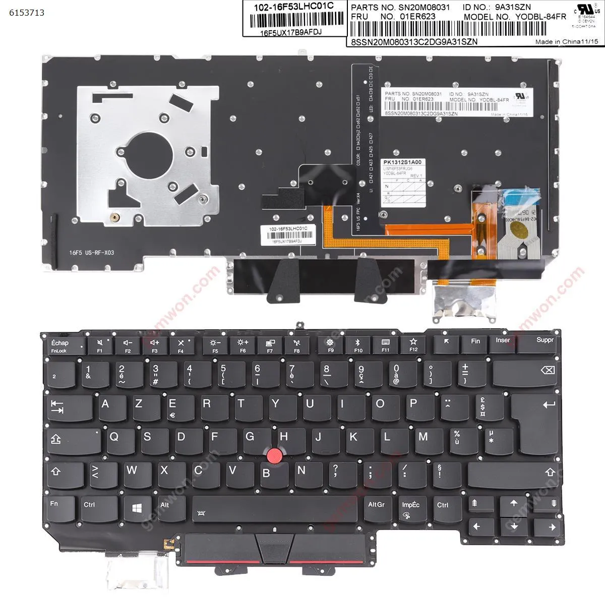 Picture of Lenovo IBM ThinkPad X1 Carbon Gen 5 2017 BLACK With Point stick（Backlit）Win8 OEM