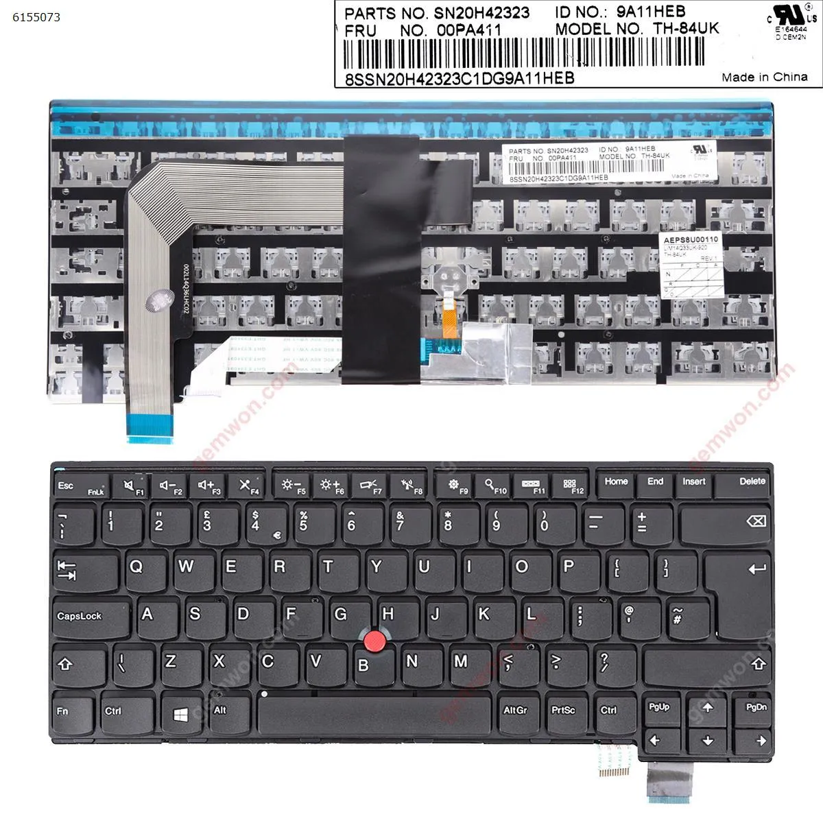Picture of IBM ThinkPad T460S BLACK FRAME BLACK (with point stick For Win8)OEM