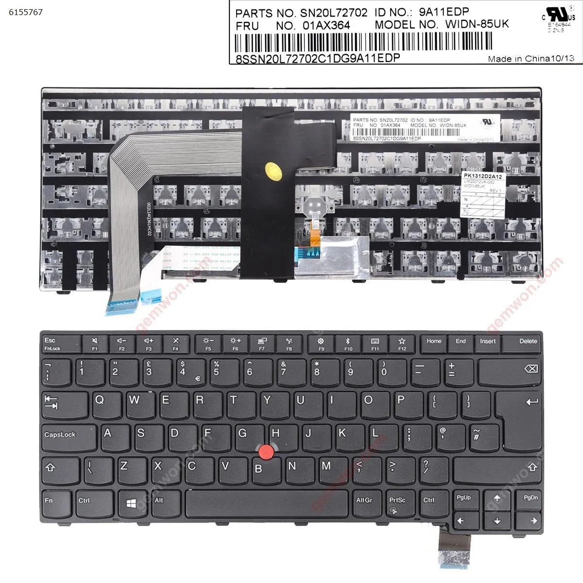 Picture of IBM ThinkPad T460P T470P BLACK FRAME BLACK (with point stick For Win8)OEM