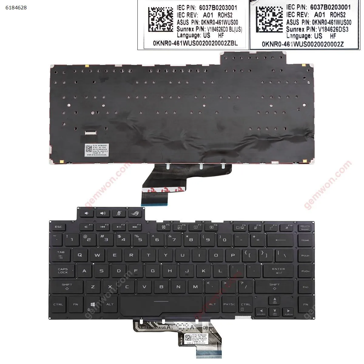 Picture of ASUS ROG ZEPHYRUS  GU502 GU502G GU502GU GU502GV BLACK (With Backlit Board win8)