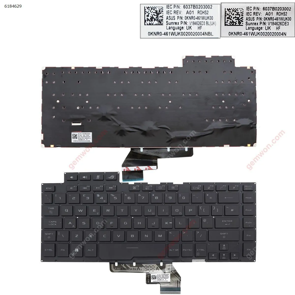 Picture of ASUS ROG ZEPHYRUS  GU502 GU502G GU502GU GU502GV BLACK (With Backlit Board  win8)