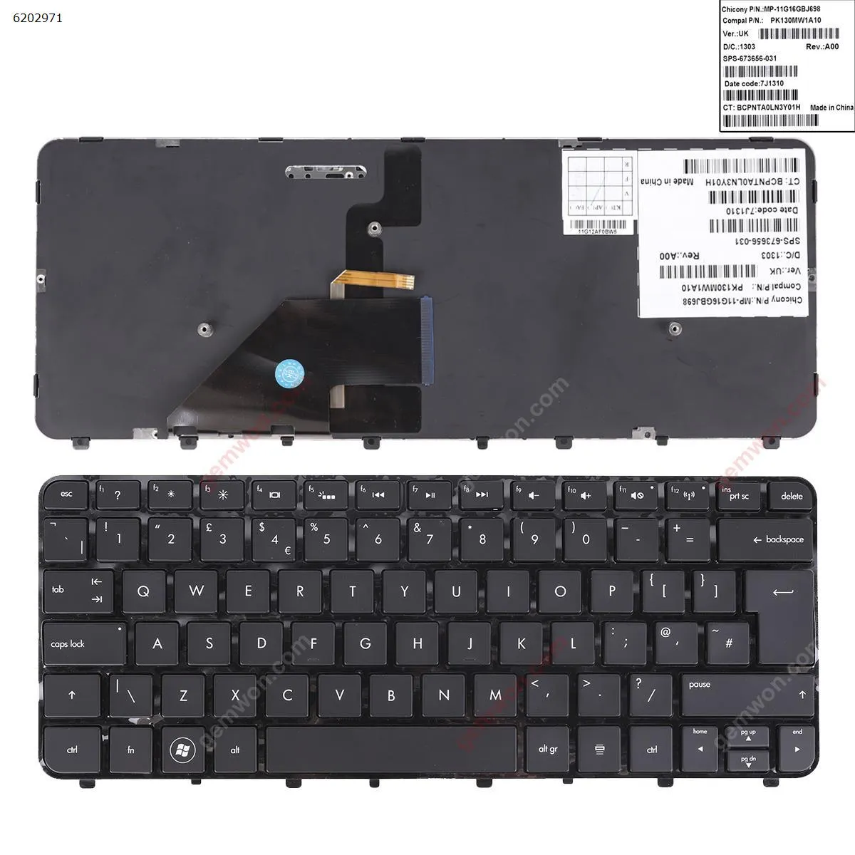 Picture of HP Folio 13 13-1000 13-2000 GLOSSY FRAME BLACK (Backlit)