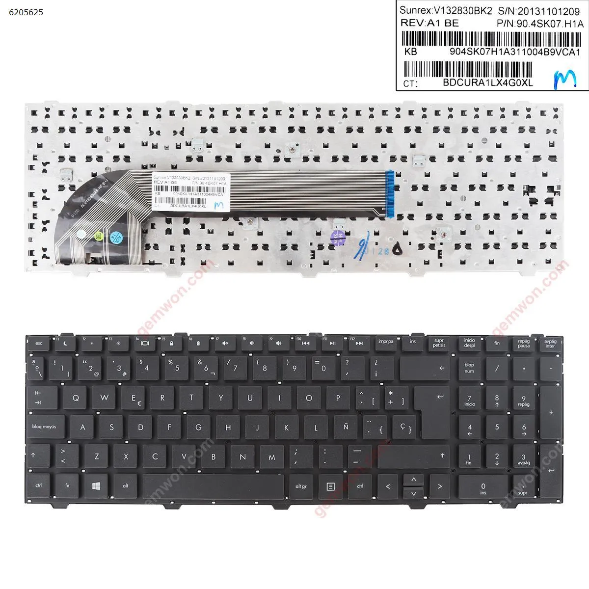 Picture of HP 4540S 4545S BLACK(without FRAME,without foil) OEM 