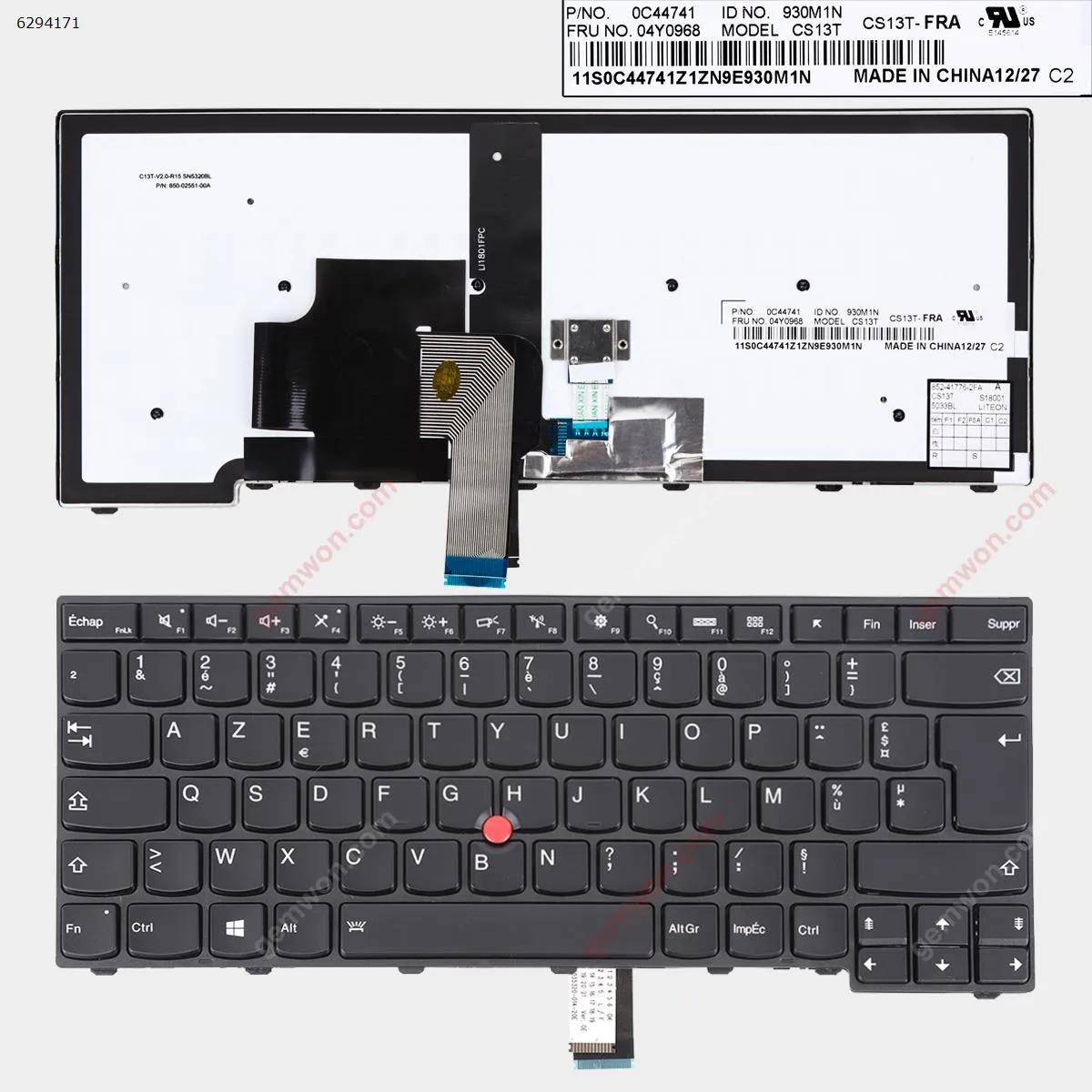 Picture of Thinkpad E431 T440 T440P T440S T450 T450s T431s BLACK FRAME BLACK(Backlit,With Point stick,Win8 ) OEM 