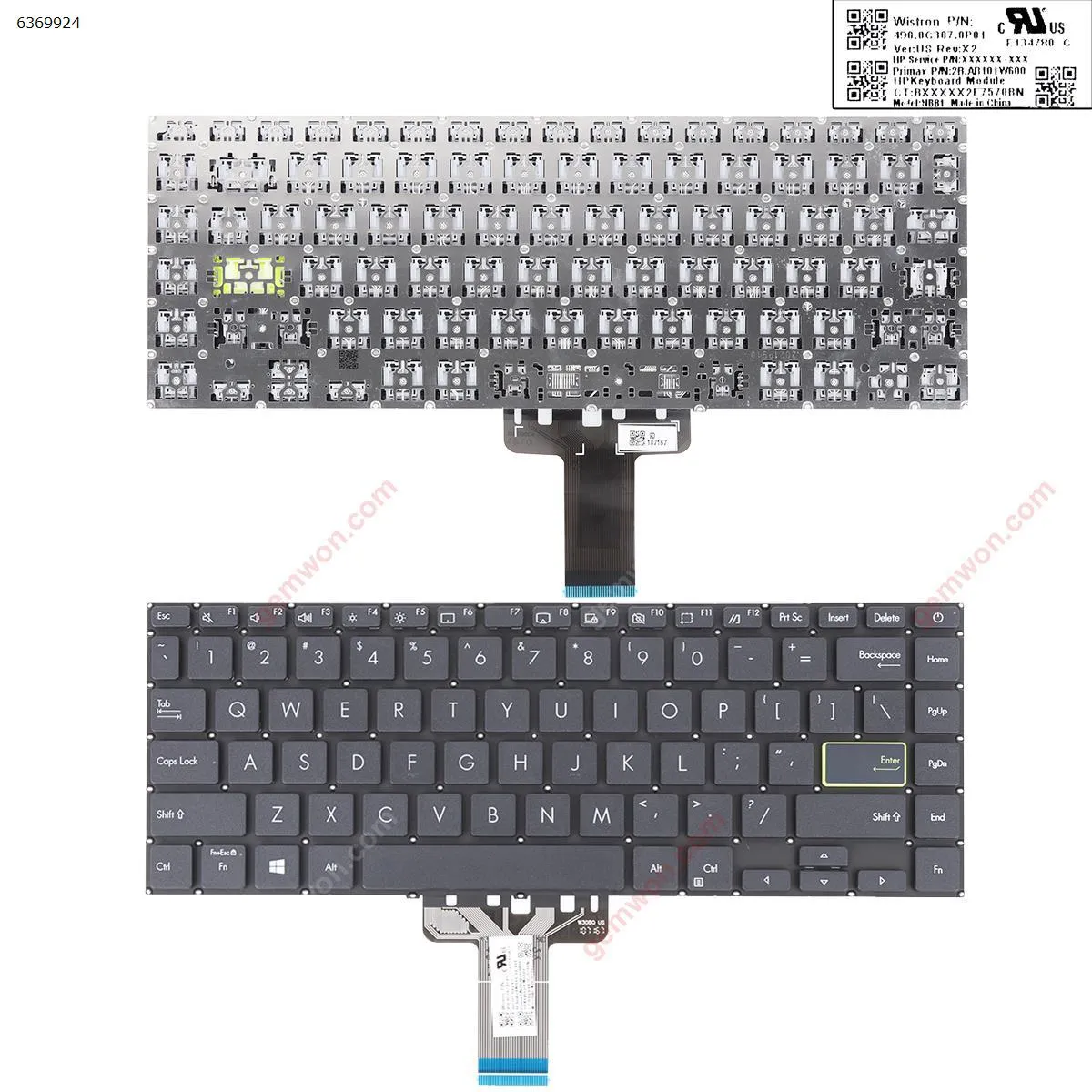Picture of Laptop US keyboard for Asus VivoBook S14 S433EA S433EQ S433FL S433FA S433JQ X421 BLACK (Win8)
