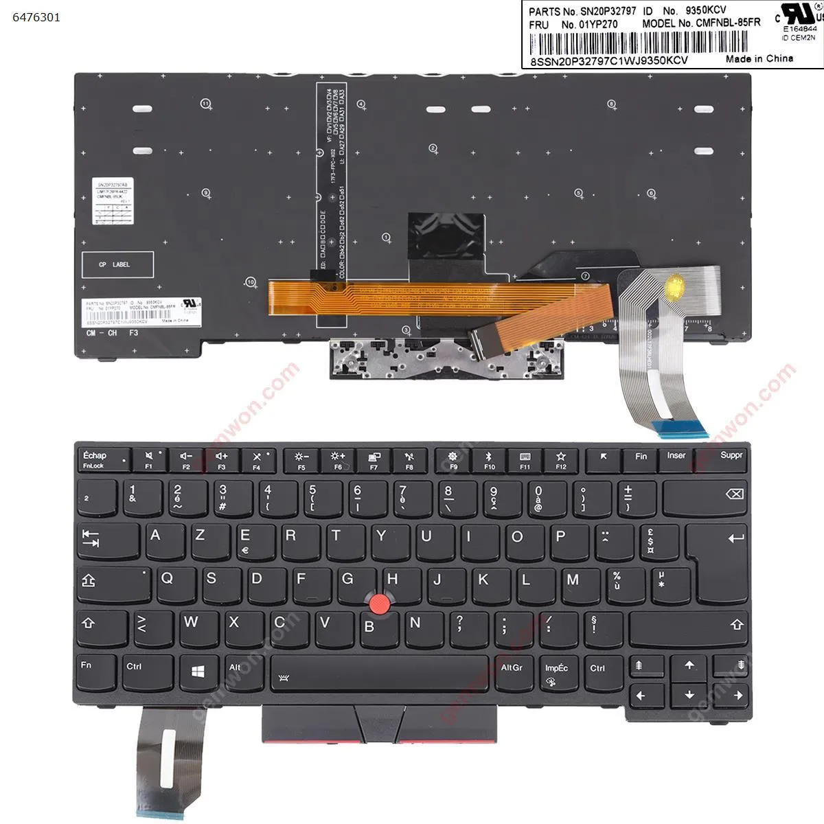 Picture of IBM Lenovo E480 L480 T480S  Black (Backlit,With Point stick,Win8 )OEM