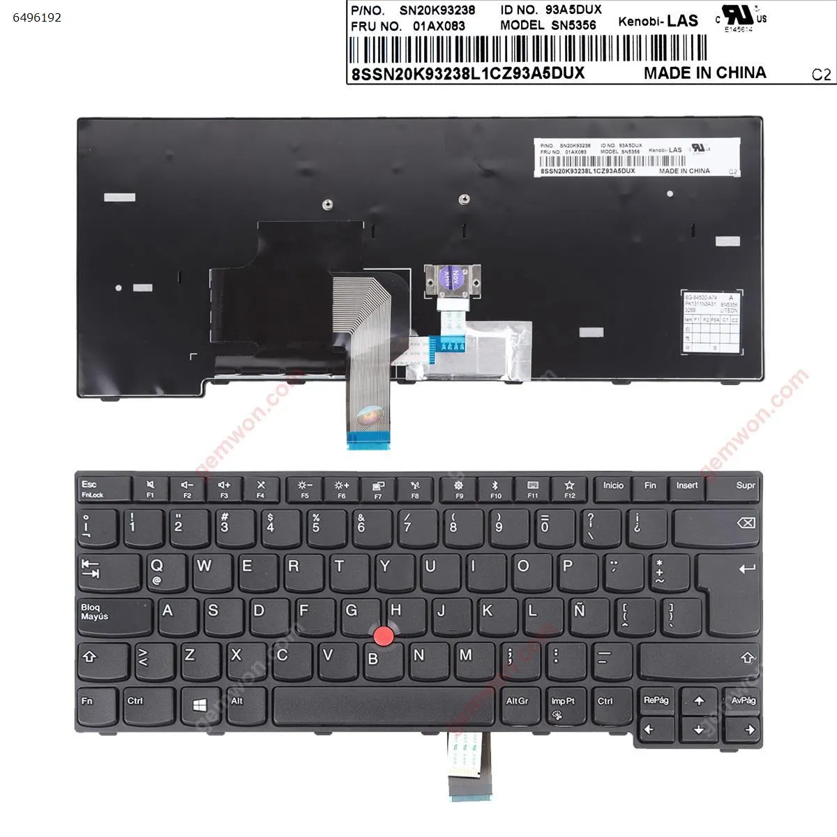 Picture of IBM ThinkPad Edge E470 E475 BLACK FRAME BLACK(With Point stick,Win8) OEM