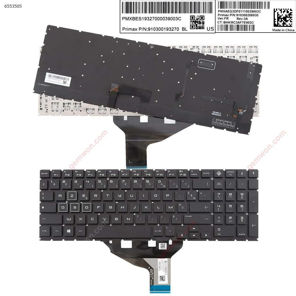 Picture of  HP omen 15-DC TPN-Q211 15-dc000 15t-dc000 15-dc0010nr BLACK ( Full Colorful Backlit,Without Frame,WIN8)