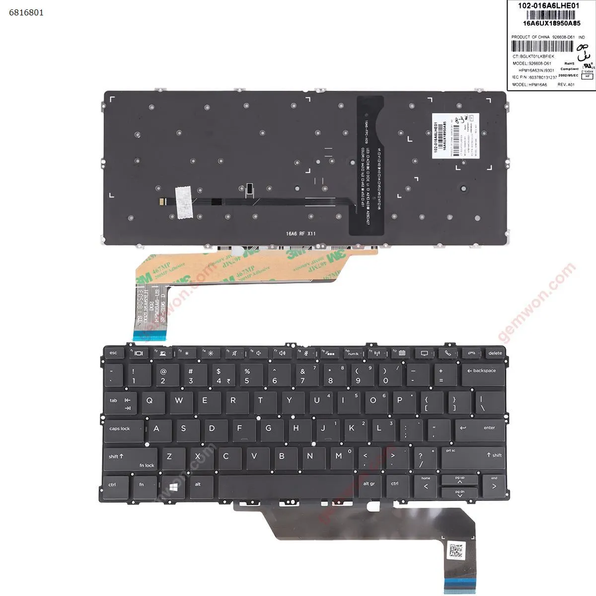 Picture of ​HP EliteBook X360 1030 G2 BLACK (Backlit,Without FRAME,Version 2 WIN8)