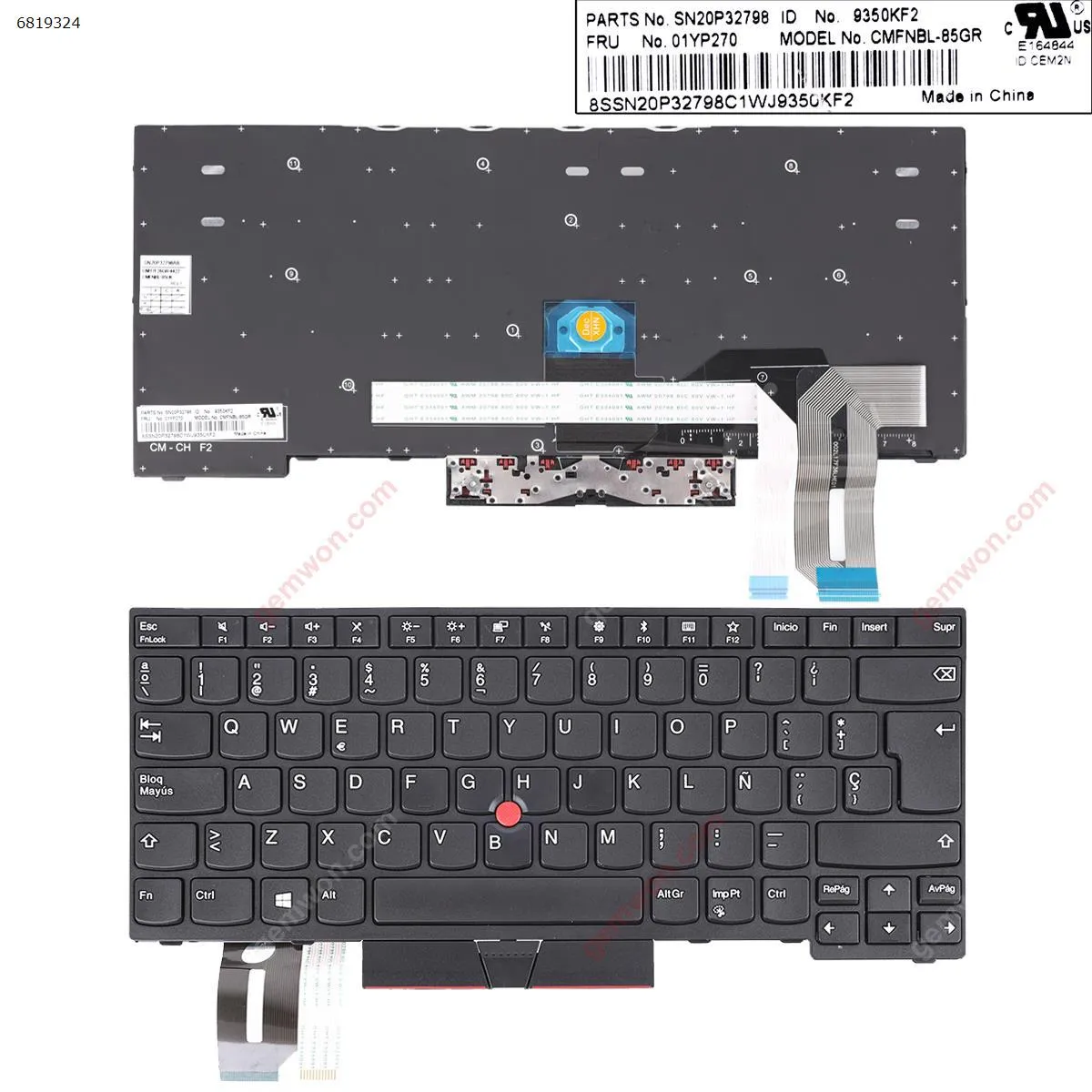 Picture of IBM Lenovo E480 L480 T480S  Black(With Point stick,Win8 ) OEM