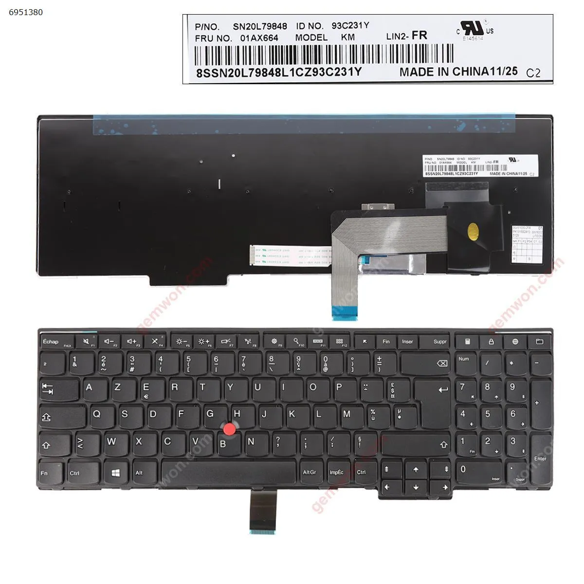 Picture of IBM ThinkPad E531 T540 BLACK(with point stick For Win8) OEM