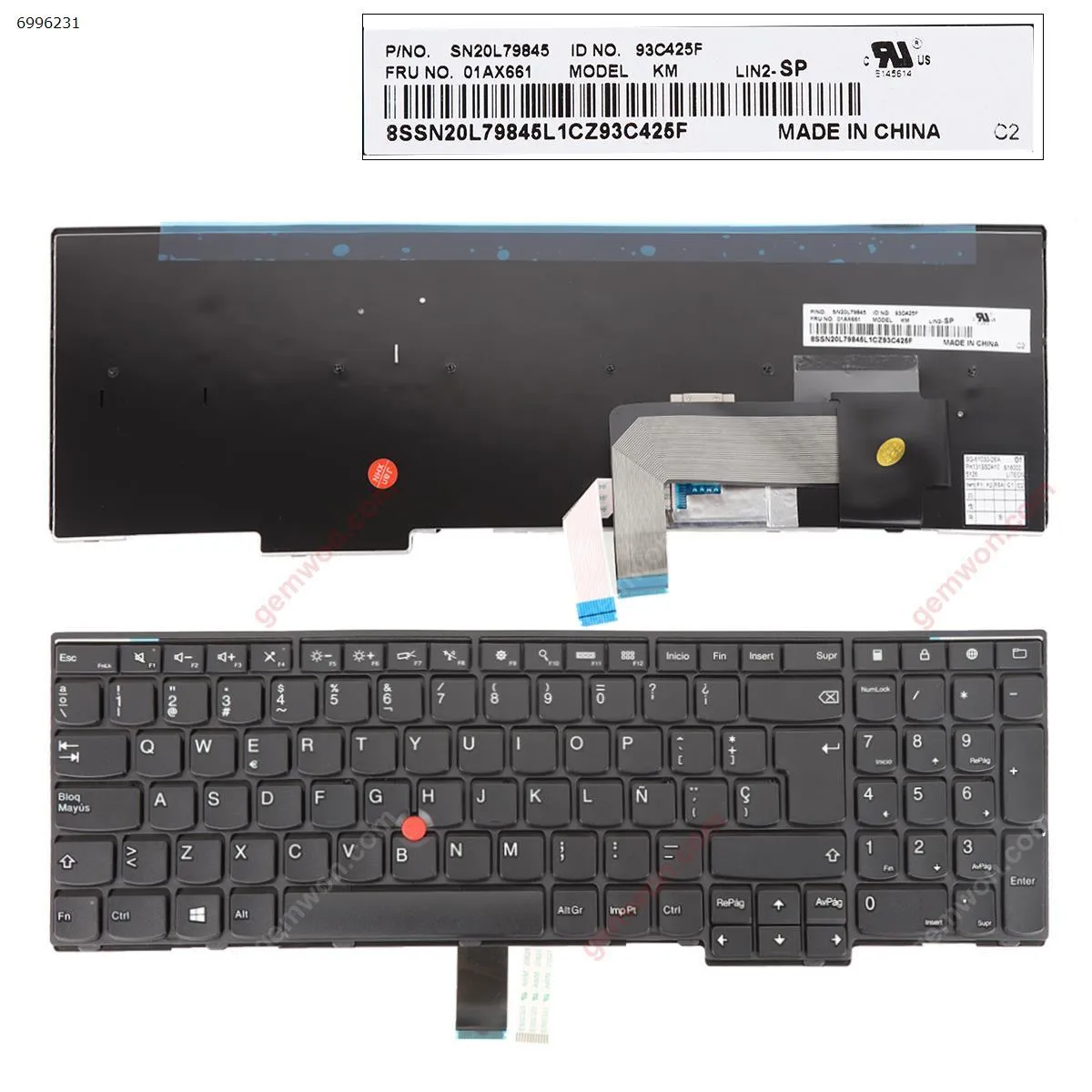 Picture of IBM ThinkPad E531 T540 BLACK(with point stick For Win8) OEM