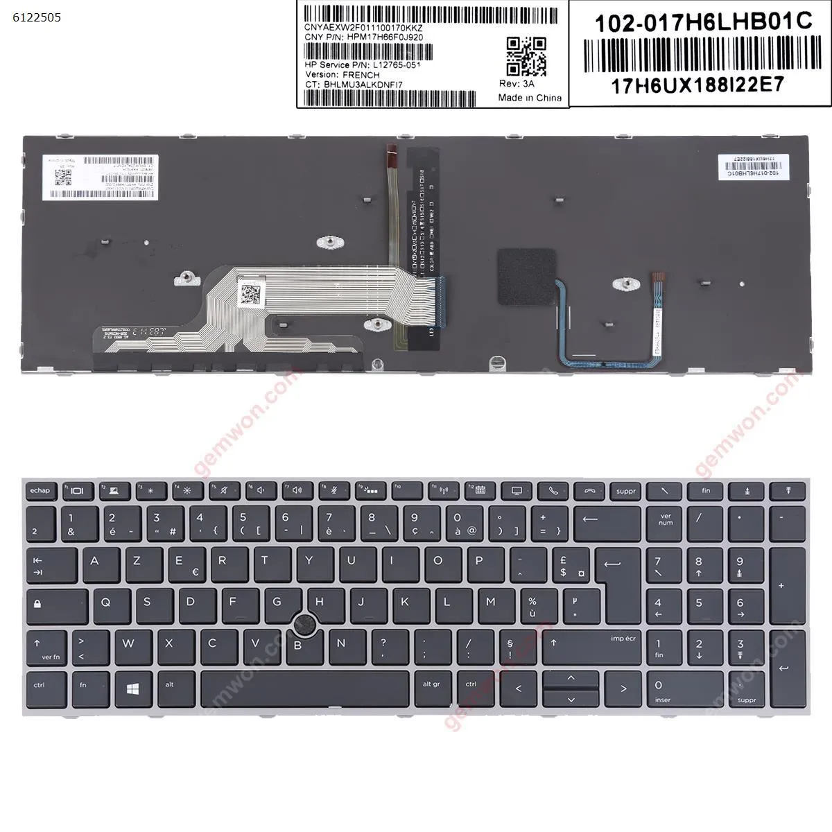 Picture of HP ZBOOK15 17 G5 G6 GRAY FRAME BLACK (Backlit ， with point,Win8)