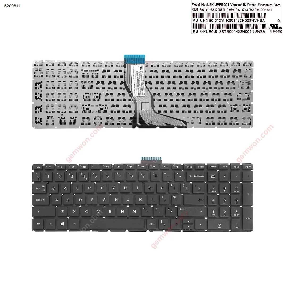 Picture of HP Pavilion 15-BS BLACK(Without FRAME，Small Enter,WIN8)