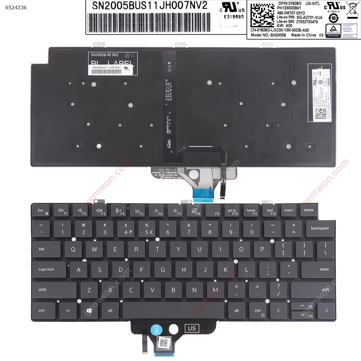 Picture of  DELL 7320 7310  BLACK (Backlit Win8)