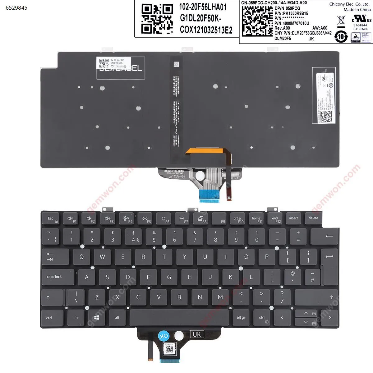 Picture of DELL Latitude 13-7300 7320 E7320 5320 BLACK (Backlit Win8) 