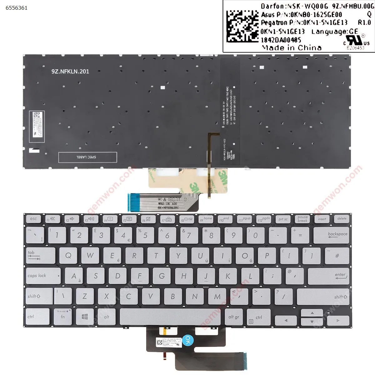 Picture of ASUS ZenBook flip 14 UX462 UX462 SILVER（Backlit Win8）