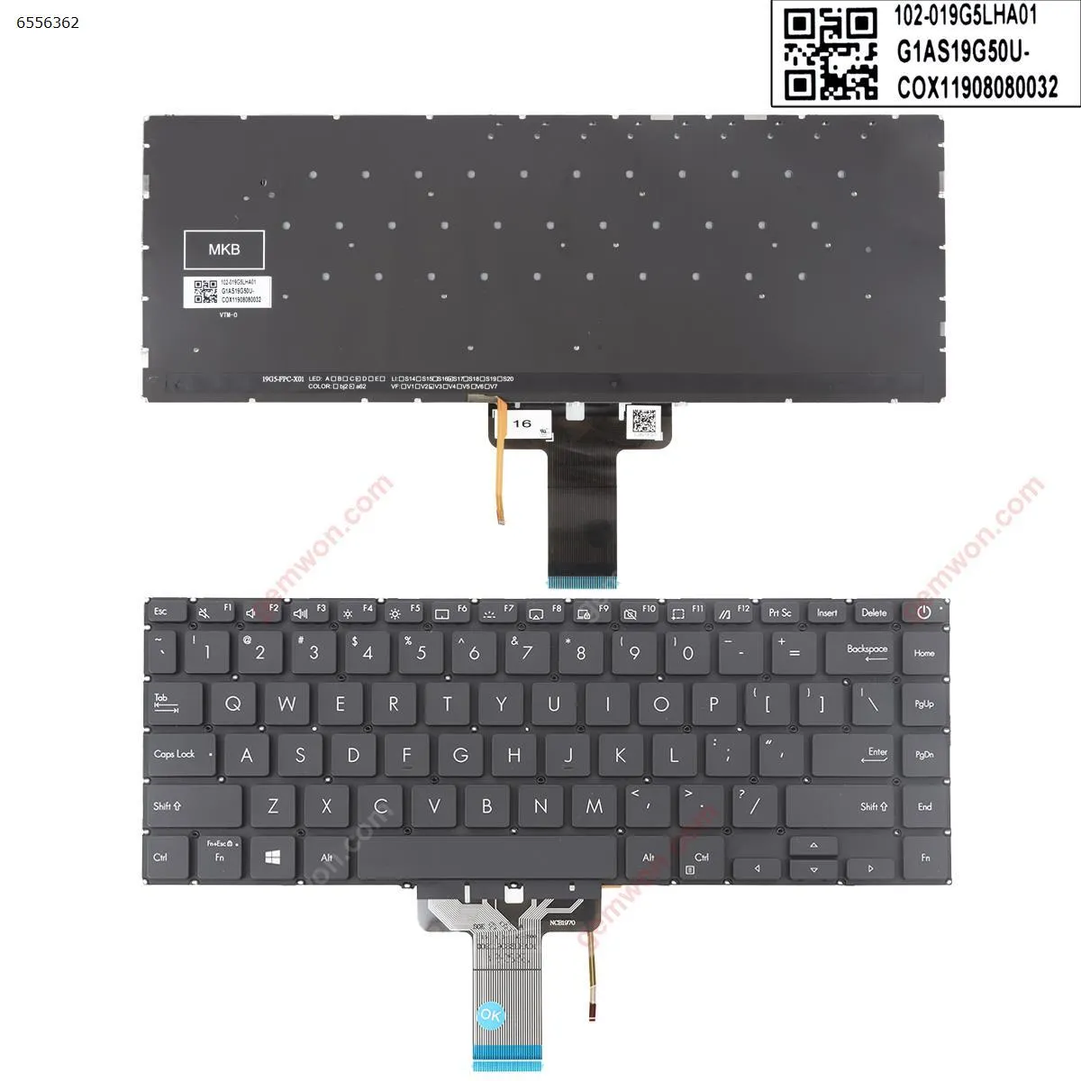 Picture of Asus VivoBook S14 S433EA S433EQ S433FL S433FA S433JQ X421 BLACK (Backlit Win8)
