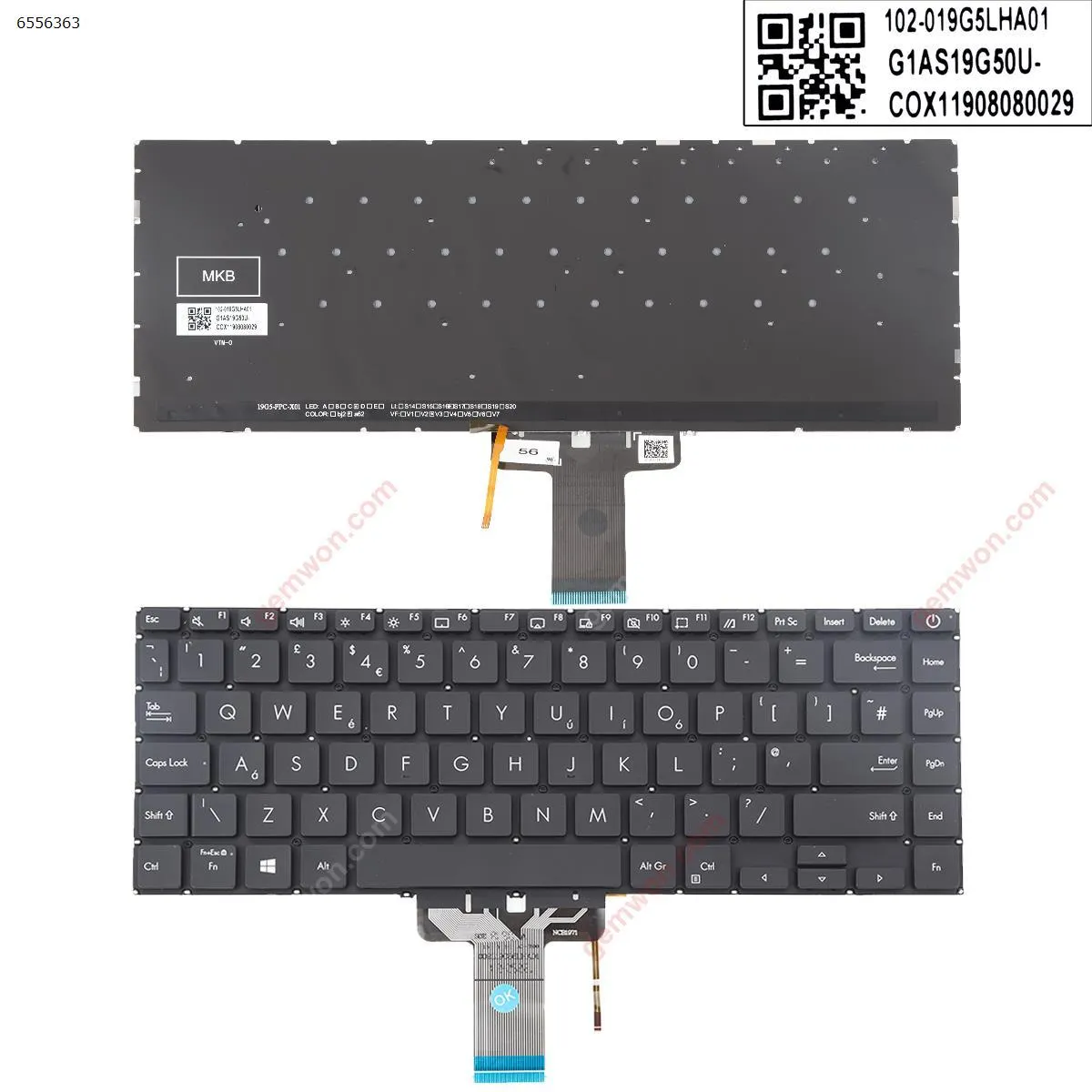 Picture of Asus VivoBook S14 S433EA S433EQ S433FL S433FA S433JQ X421 BLACK (Backlit Win8)