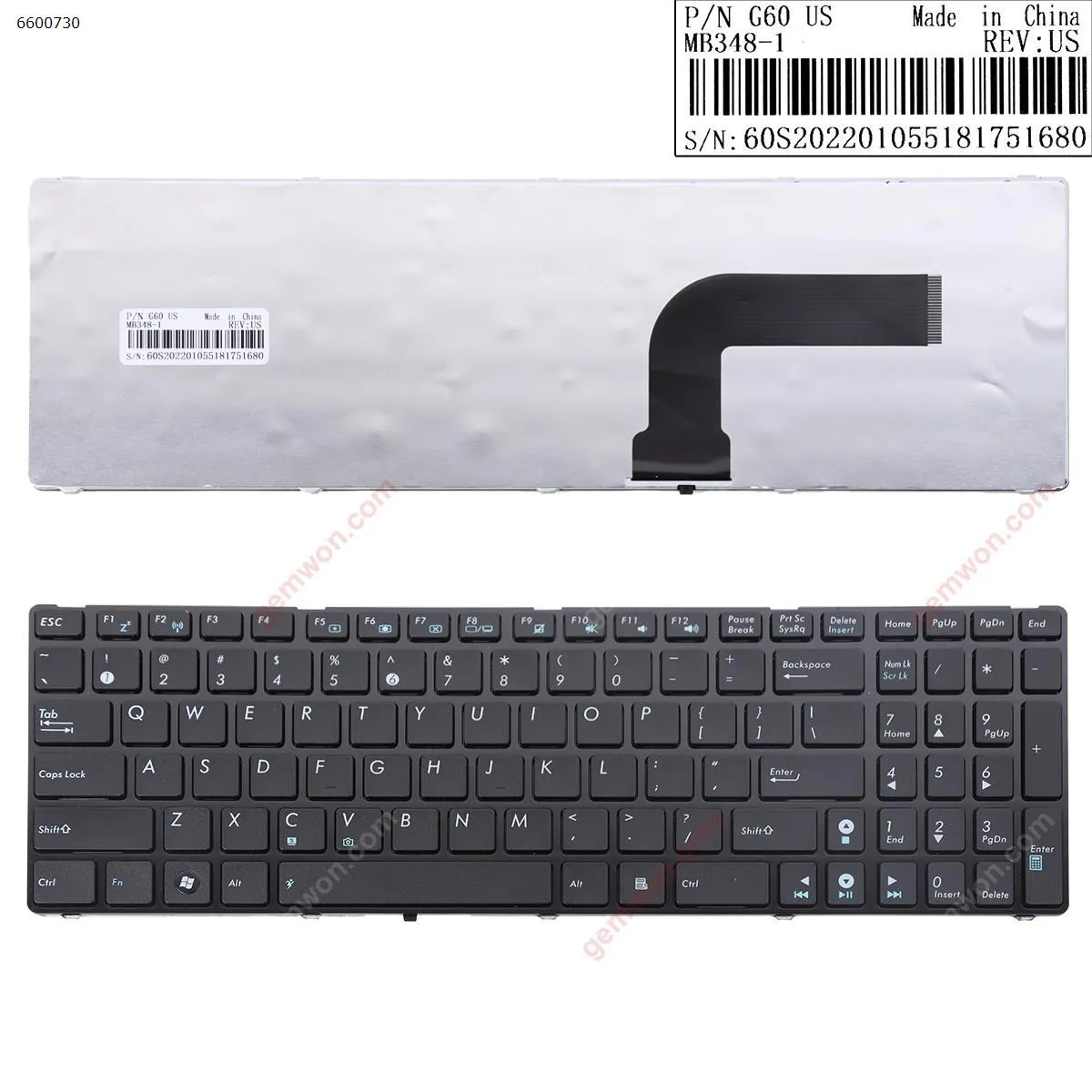 Picture of ASUS G73 K52 (G60) GLOSSY FRAME BLACK
