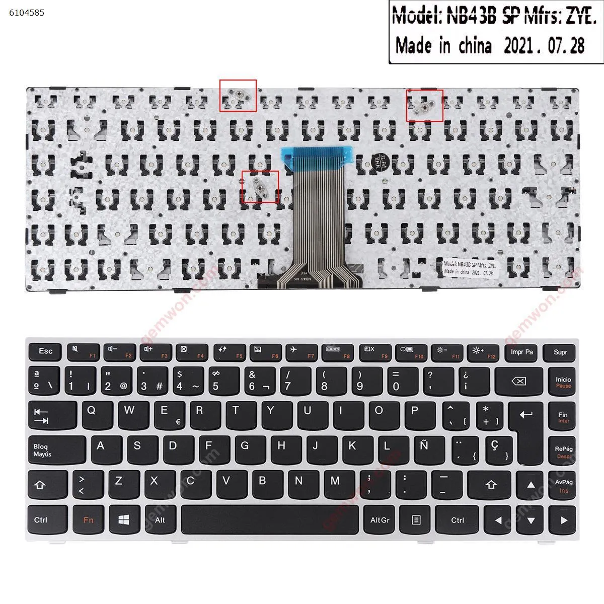 Picture of LENOVO G40-70 Flex 2 14 SILVER FRAME BLACK(For Win8)OEM