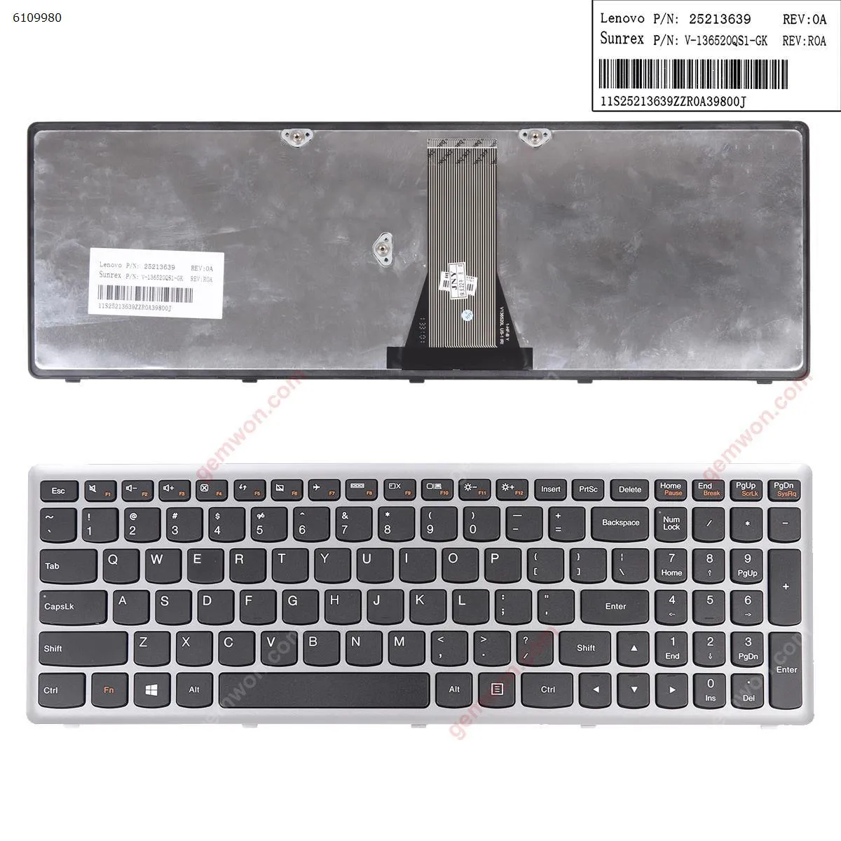 Picture of Lenovo G500S S500 Flex 15 SILVER FRAME BLACK(For Win8)