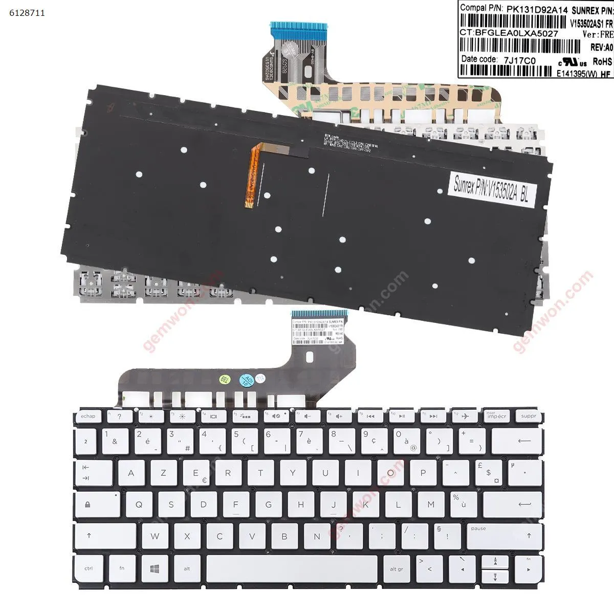 Picture of HP ENVY13-d010nr 13-D061SA 13-d007tu Silver (Backlit,Without FRAME Win8)