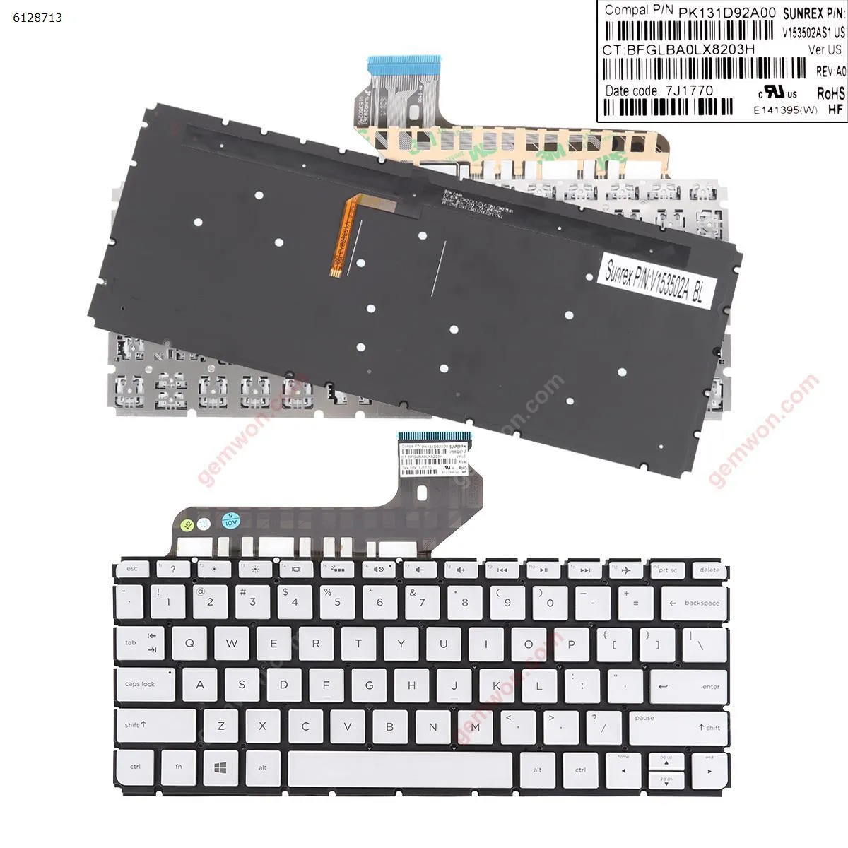 Picture of HP ENVY13-d010nr 13-D061SA 13-d007tu Silver (Backlit,Without FRAME Win8)