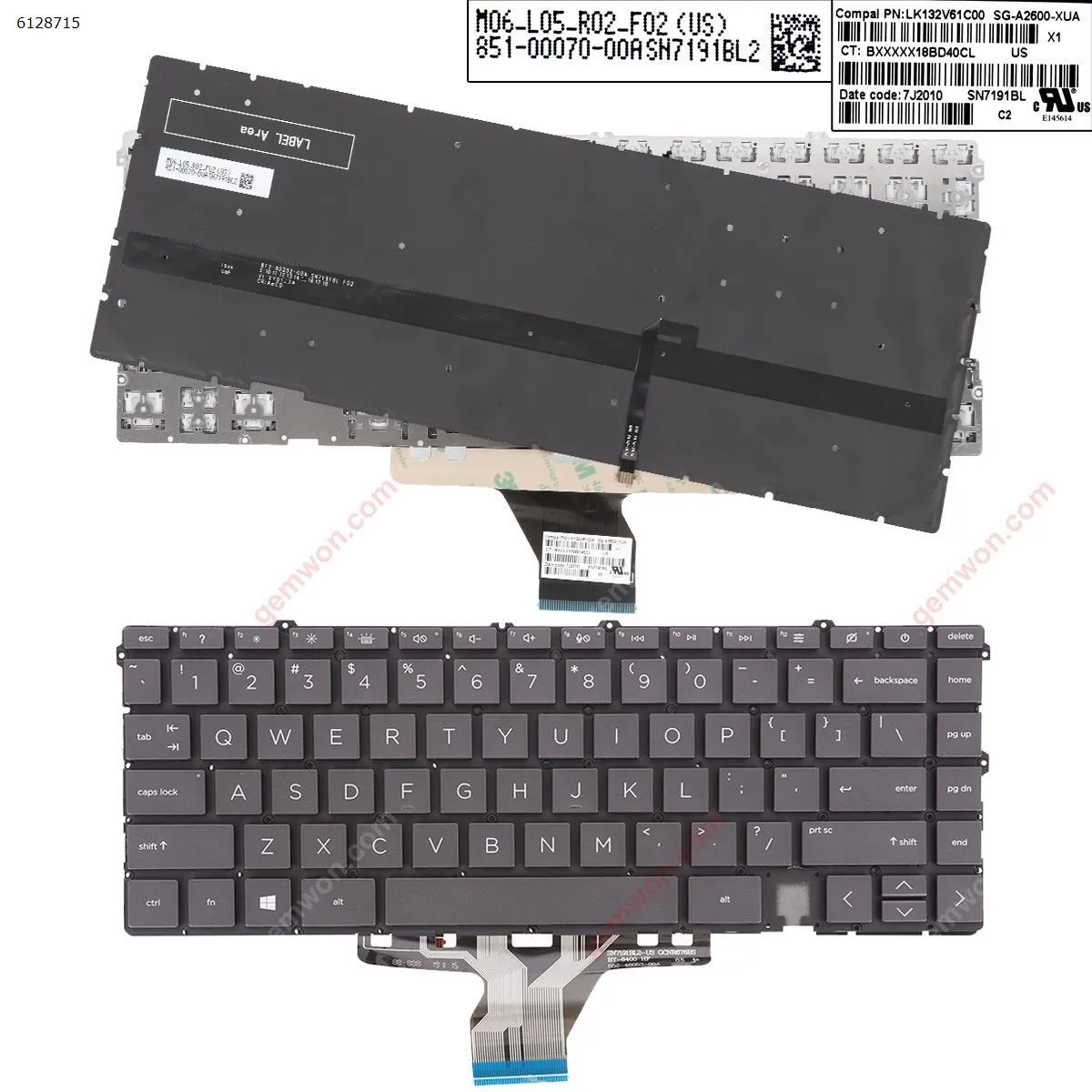 Picture of HP Spectre x360 14-EA 14-EA0023DX 14-EA0047NR 14-EA1023DX BLACK（Backlit Win8）（）