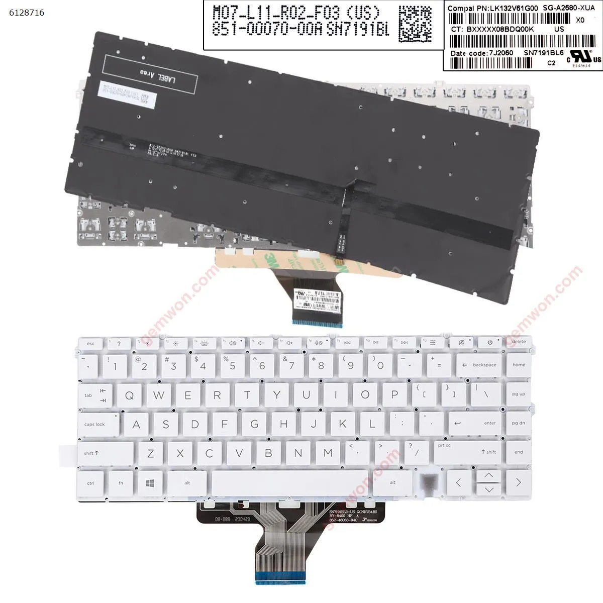 Picture of HP Spectre x360 14-EA 14-EA0023DX 14-EA0047NR 14-EA1023DX White（Backlit Win8）（）