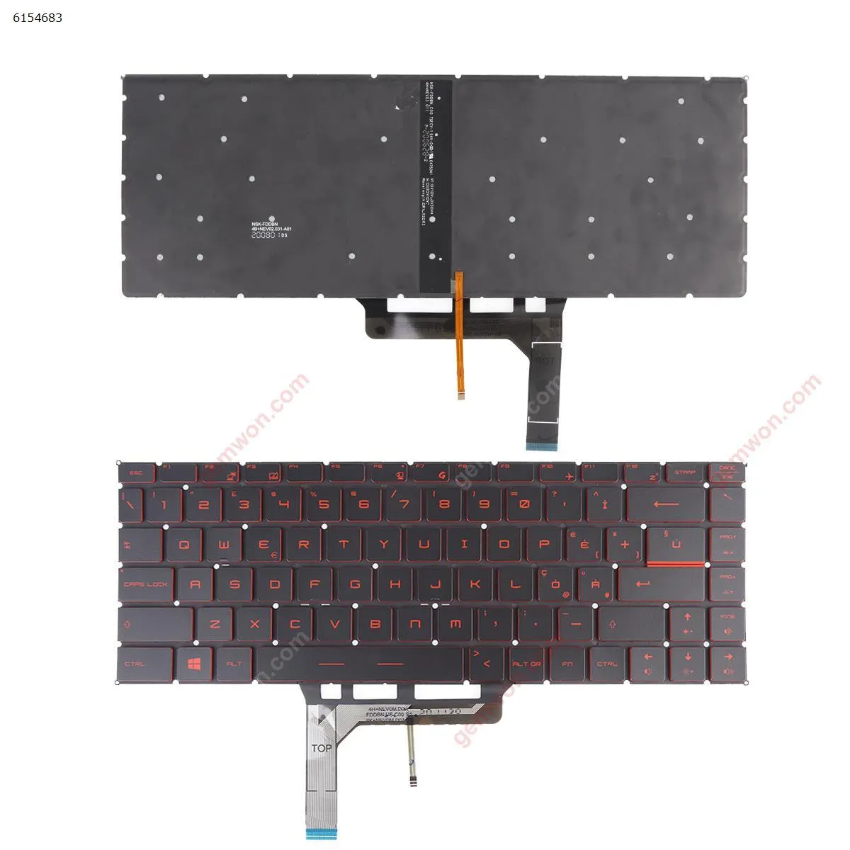 Picture of  MSI GF63 GF63 8RC GF63 8RD GF63 Thin 9SC (Red Printing ,Red Backlit Win8)