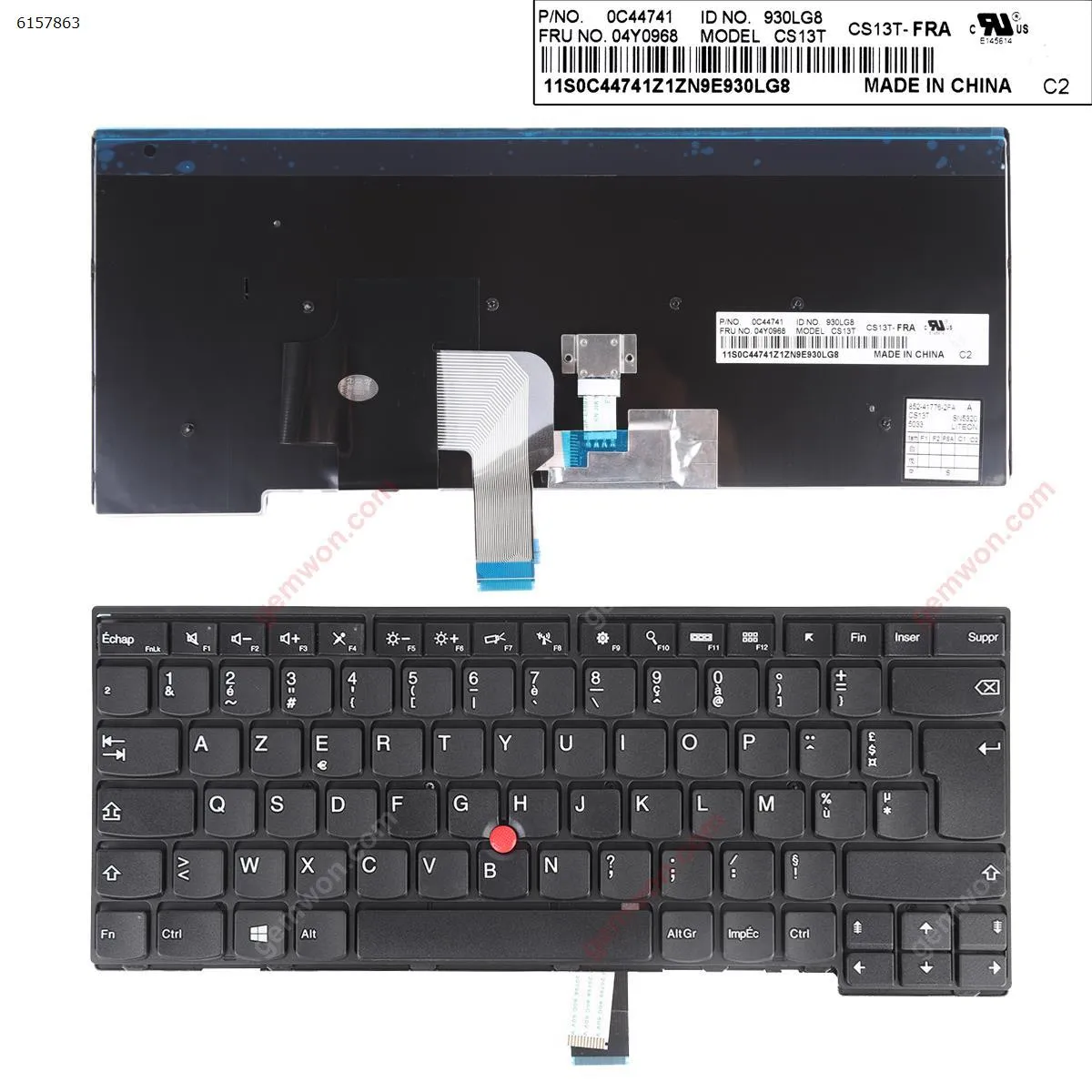 Picture of Thinkpad T440 T440P T440S BLACK FRAME BLACK(With Point stick,Win8 )