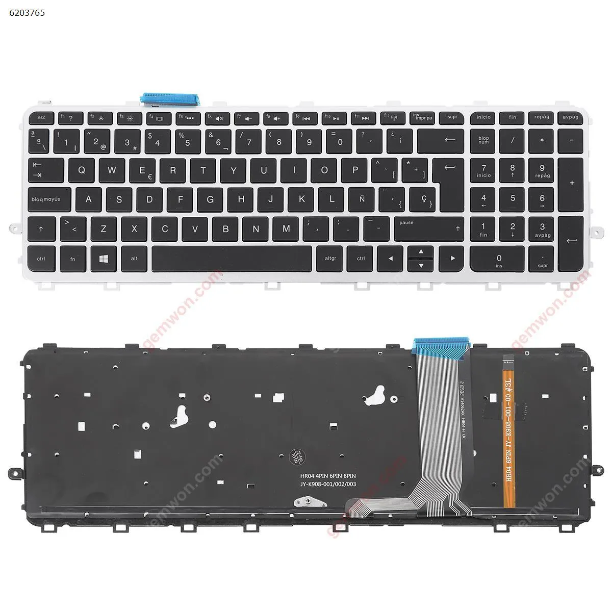 Picture of HP ENVY 15-j Series SILVER FRAME BLACK( BLACKlit, For Win8)