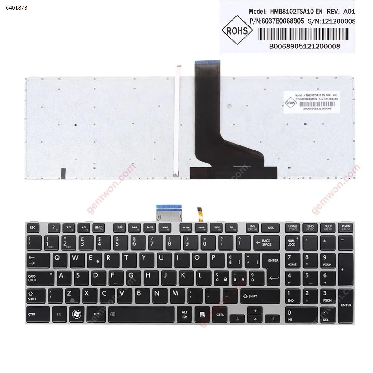 Picture of TOSHIBA L850 GRAY FRAME GLOSSY Backlit