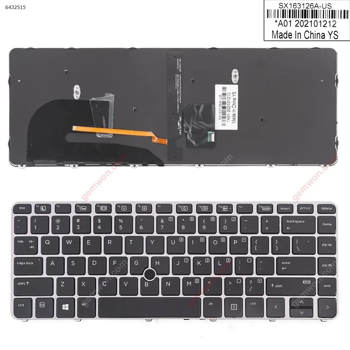 Picture of HP EliteBook 840 G3  SILVER FRAME BLACK (with point,Backlit,Win8)