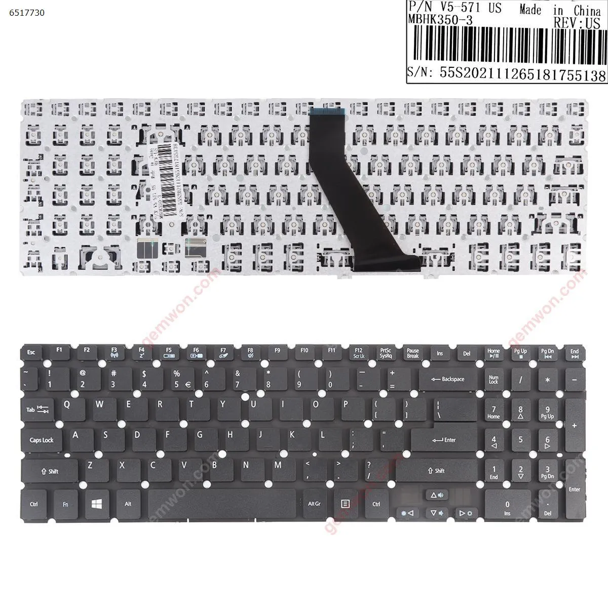 Picture of ACER M5-581G M5-581T V5-571 V5-531 BLACK OEM (For Win8)