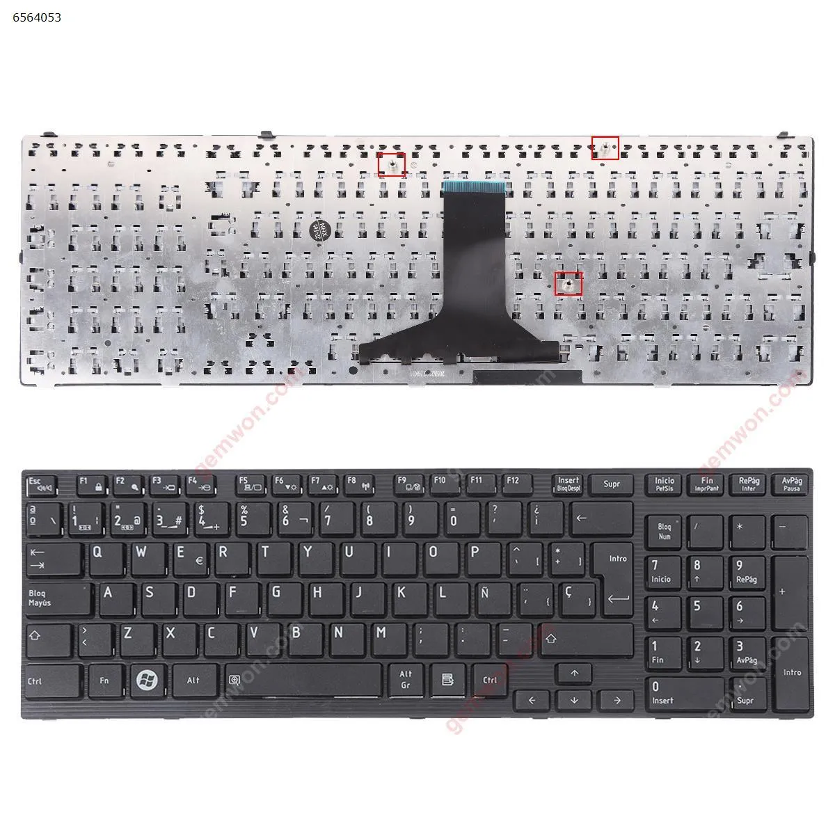 Picture of TOSHIBA Satellite A660 A665 BLACK FRAME BLACK No foil