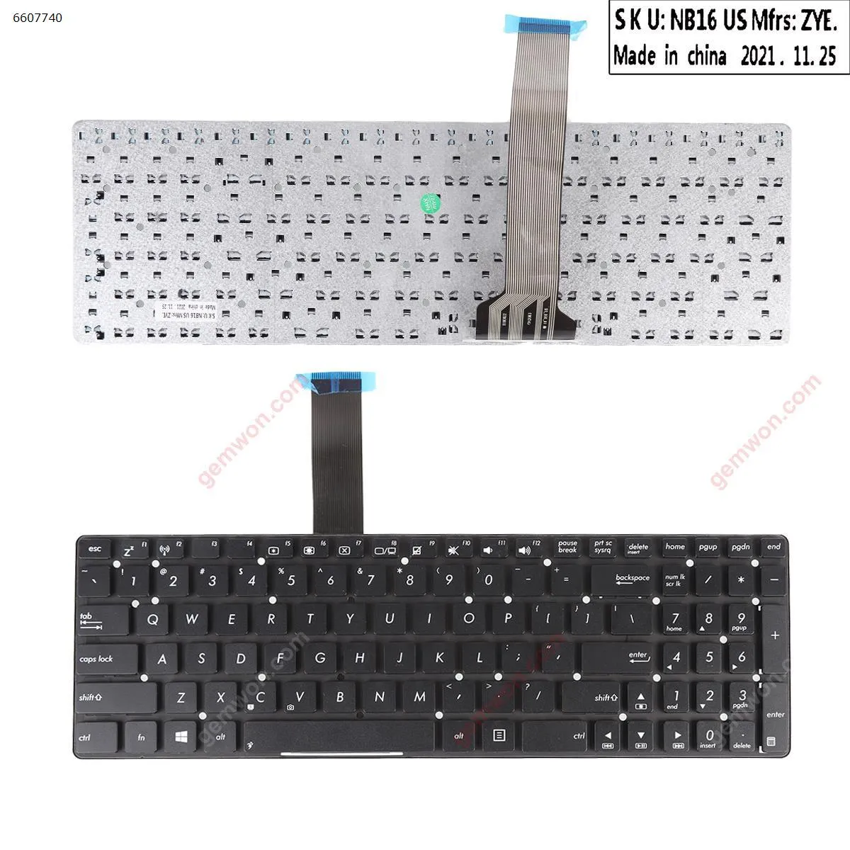 Picture of ASUS K55XI BLACK WIN8(Without FRAME Without Foil,OEM)