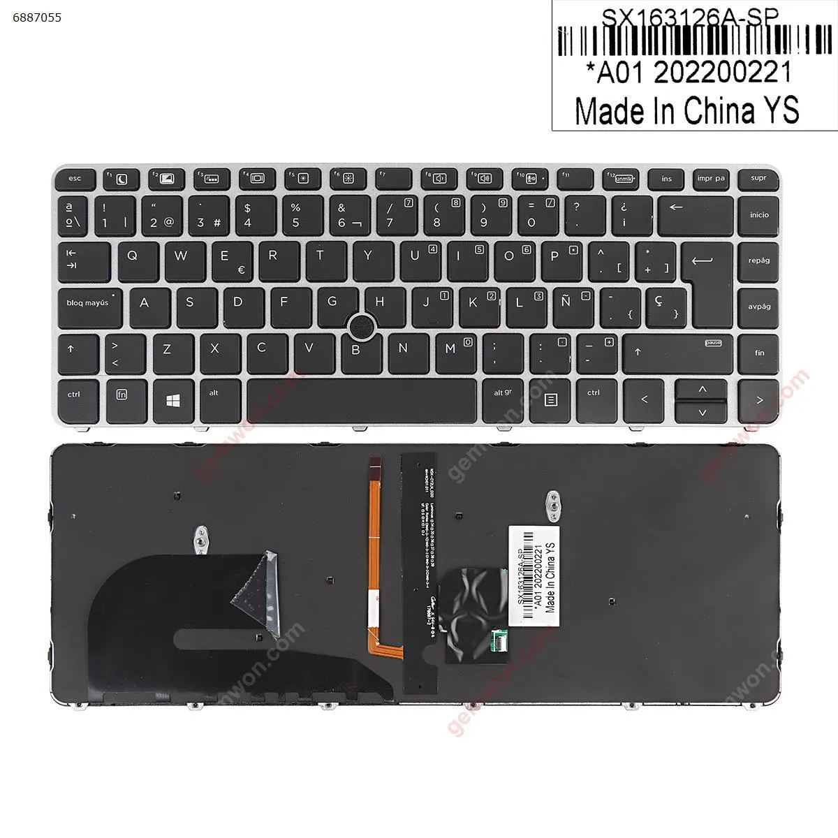 Picture of HP EliteBook 840 G3 SILVER FRAME BLACK (with point, Backlit, Win8) OEM
