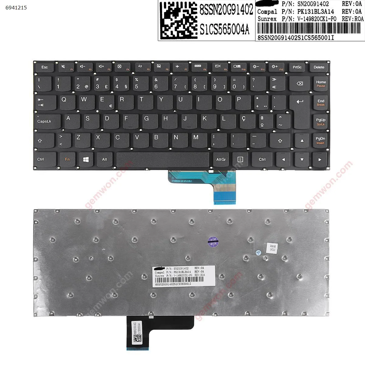 Picture of Lenovo 31-70 U31-70 YOGA2 13  YOGA2 13 BLACK (without frame Backlit For Win8 )