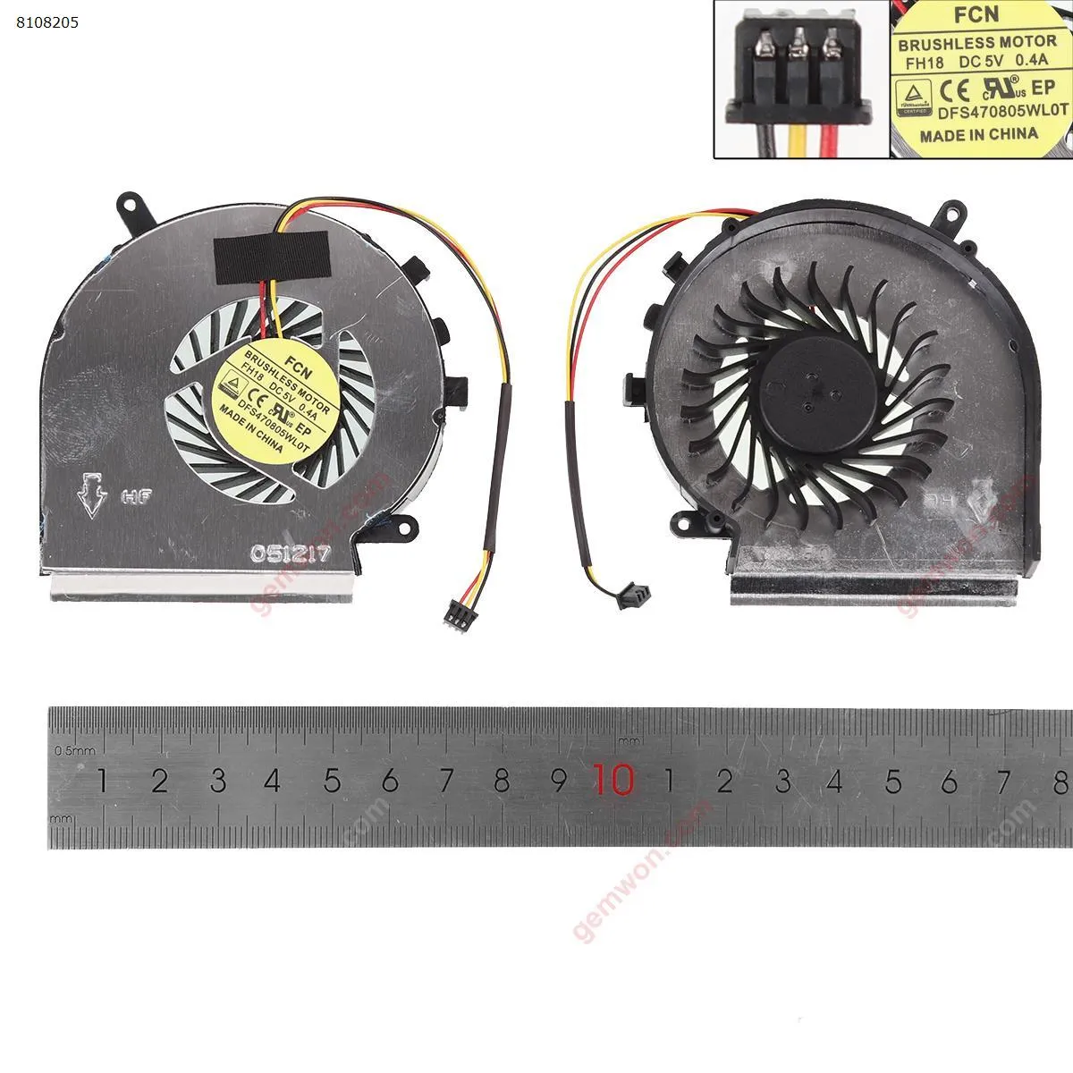 Picture of MSI GE62 GE72 PE60 PE70 ms-16j3 GE62VR (3 Pin,For CPU fan,High copy）.