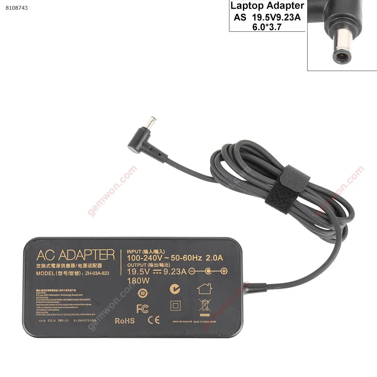 Picture of ASUS 19.5V9.23A 180W Φ6.0*3.7(High Copy)