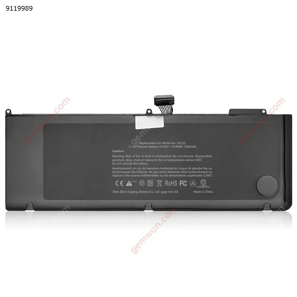 Picture of Laptop Battery A1321 for Apple 15inch MacBook Pro A1286
