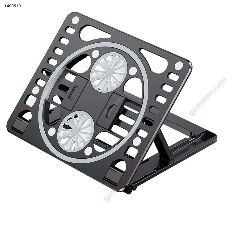 Picture of Laptop radiator tablet notebook radiator bracket base with fan ABS+silicone black